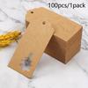 100pcs, Red Christmas Tree Design Kraft Paper Cards for Packaging And Hanging Decorations, Perfect Gift Tags And Ornaments