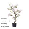Large Faux Magnolia Tree Indoor Decor | Floor Standing Fake Green Plant Ornament for Living Room