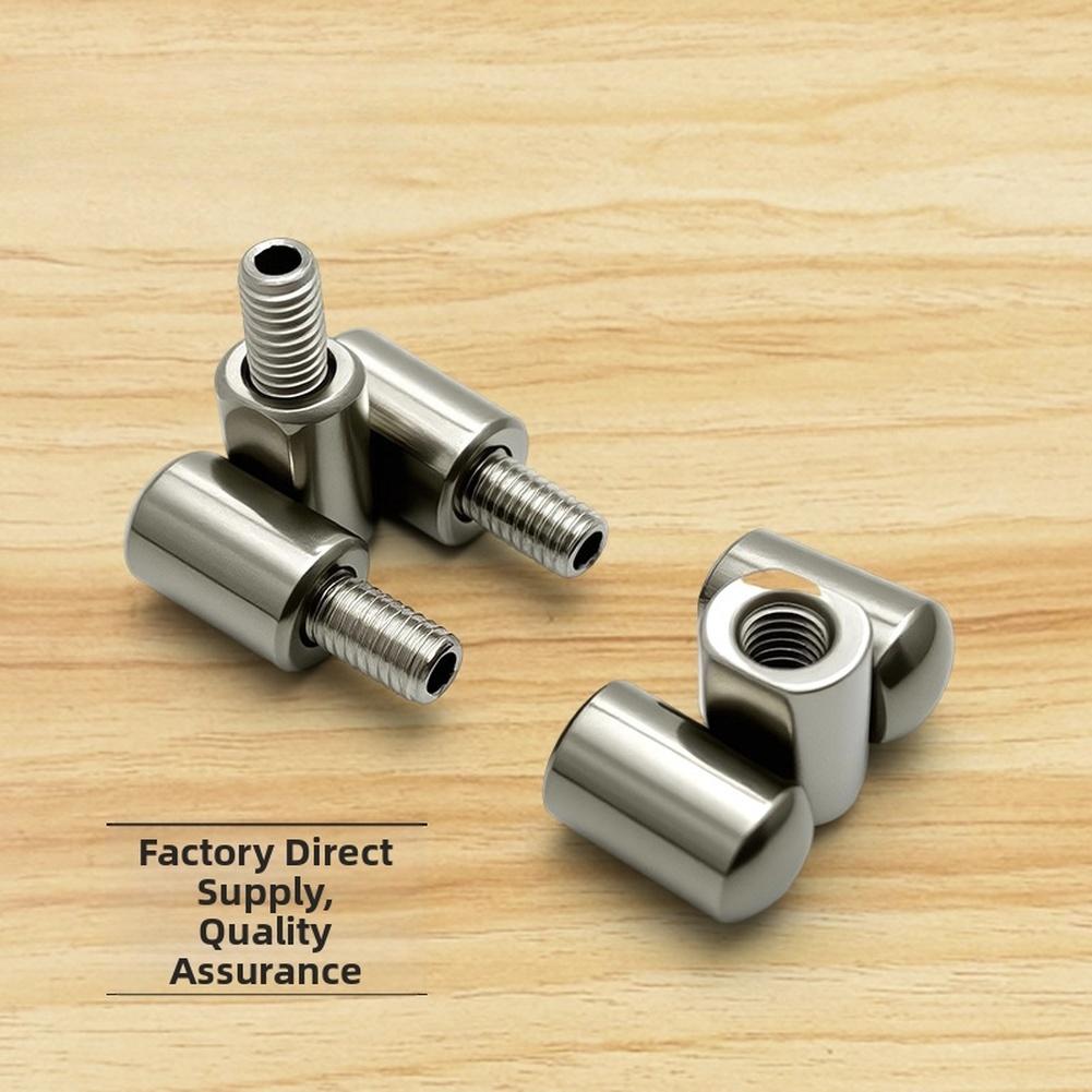 Stainless Steel Door Hinge Set 3 Hinges for For Pivot Applications with Internal External Threading M8 35x22x18mm