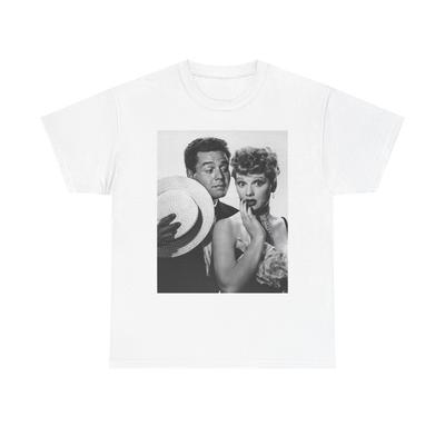 Maglietta Grafica I Love Lucy Vintage Retrò Show TV Unisex Cotone Pesante
