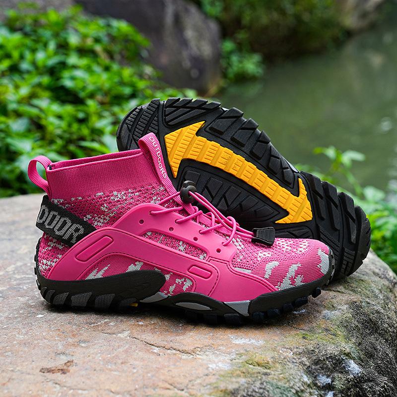Men's and Women's Outdoor Hiking Shoes Breathable and Quick-drying Outdoor Running Shoes Wear-resistant Hiking Shoes Amphibious Climbing Shoes
