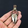 Gorgeous Golden Apache Pyrite Gemstone Pure Copper Wire Wrapped Handmade Pendant Jewelry