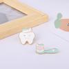 Tooth & Toothbrush Brooch Badge - Dental Health Souvenir Accessory