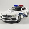 1:32 BMW M8 Police Alloy Car Diecast Model Children Vehicle Model Toy Display Collection Ornament Decoration Gift For Childrens