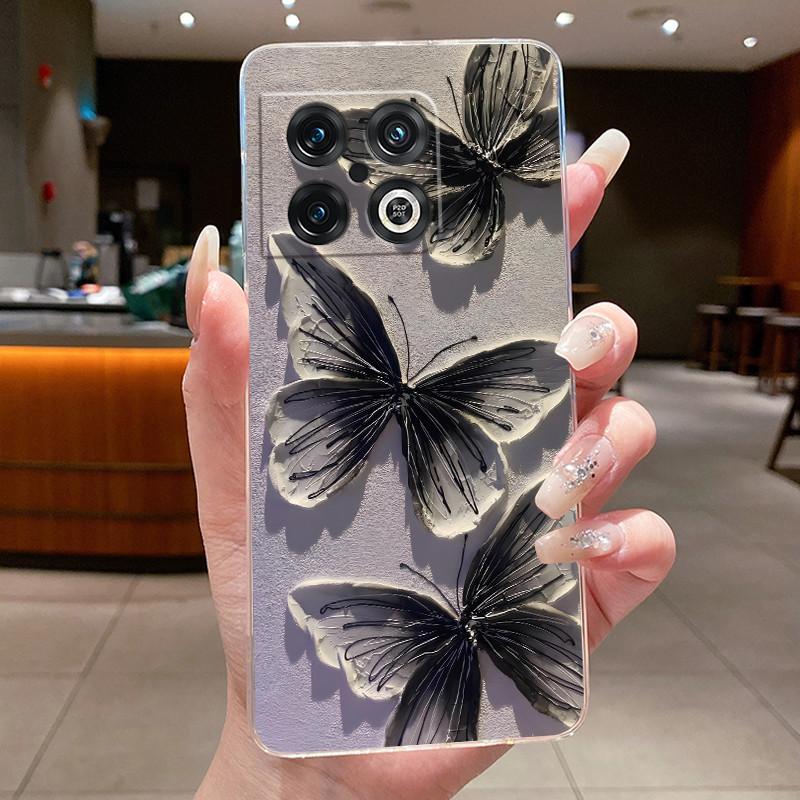 Case For OnePlus 10 Pro 10T 10R ACE Pro Capa Flower Butterfly Phone Coque One Plus 10PRO ACEPro Soft Silicone TPU Cover Fundas