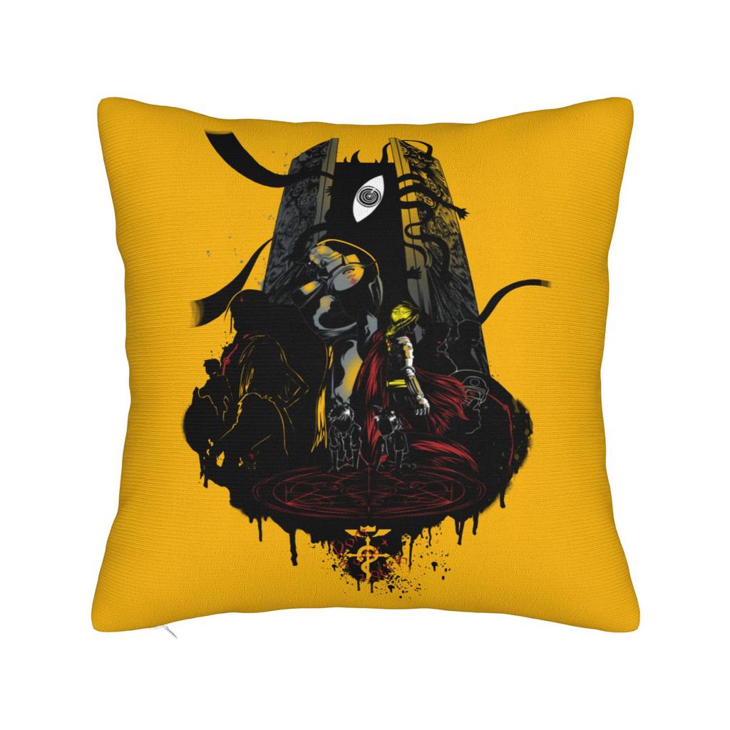 Fullmetal Alchemist Pillowcase Double-Sided Printing Cushion Cover Decorative Anime Pillow Case Cover Living Room 18''