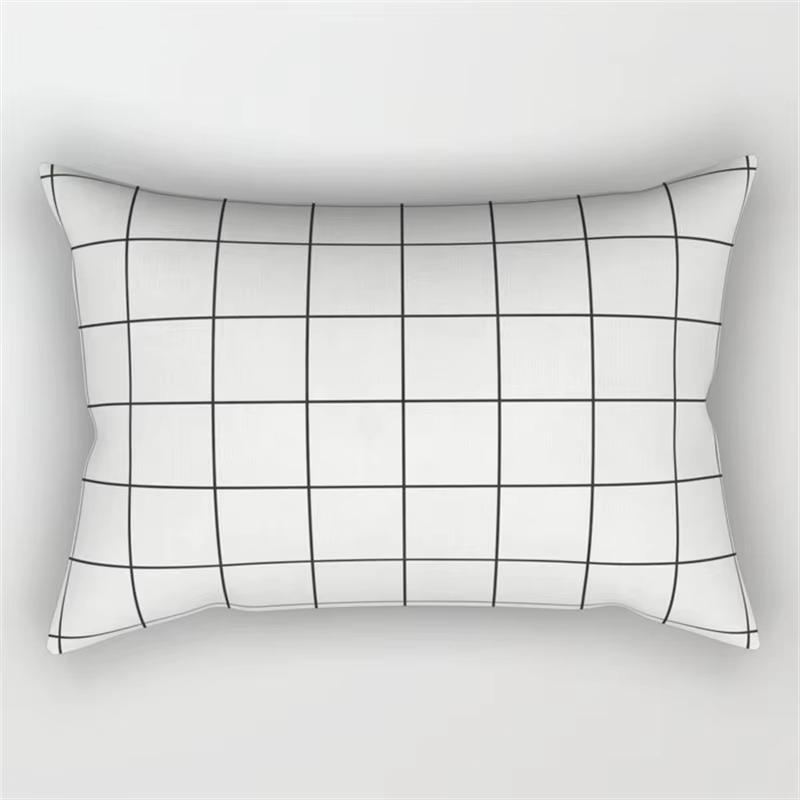 Rainbow Geometric Pattern Plant Print Decorative Pillowcase Bedroom Living Room Office Cushion Home Decor Rectangular Pillowcase