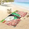 Victor Boniface Print Beach Towel, Large Soft Quick Dry Towel for Beach Camping Swimming