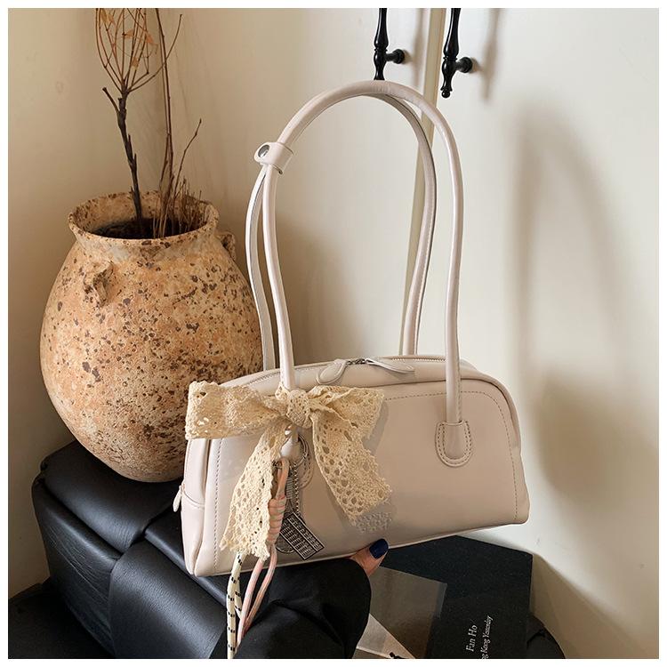 

Сумка великої місткості жіноча весна-літо універсальна 2025 нова проста повсякденна плечова сумка-під пахвою сумка-подушка білий