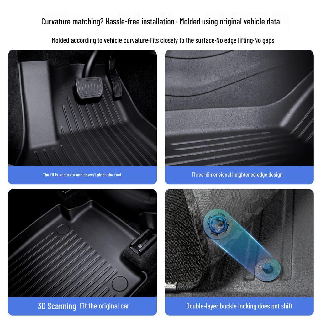 25 Tesla Model 3 (2023) TPE Floor and Trunk Mats - Full Coverage Accessories