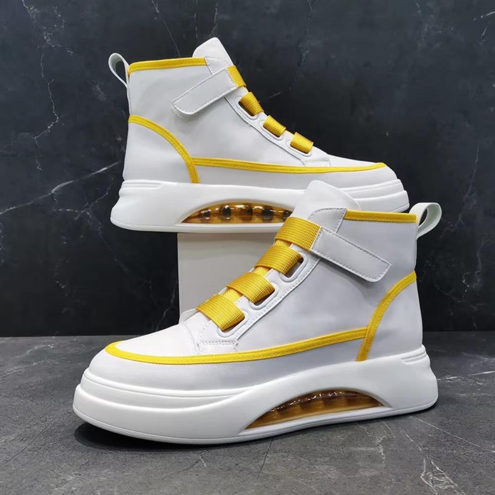 High Top Men's Shoes  New Spring Thick Soled Small White Shoes Men's Fashion Air Cushion Casual Board Shoes luxury sneakers