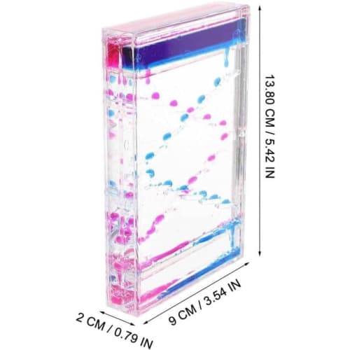 Set of 2 Oil Timers, Hourglasses, Kitchen Timers, Stress Relief, Child-Safe, Non-Toxic, Waterproof (Colorful/Pinkish Blue), Tabletop Decor, Christmas,