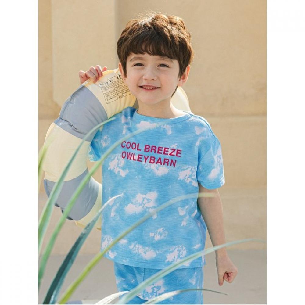 [olivan] Tida Infit Short Sleeve Top And Bottom  Blue 