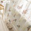 1PC Europese Geborduurde Tule Wit Pure Gordijn Gaas Garen Voile Gordijnen Gordijn Woonkamer NAPEARL