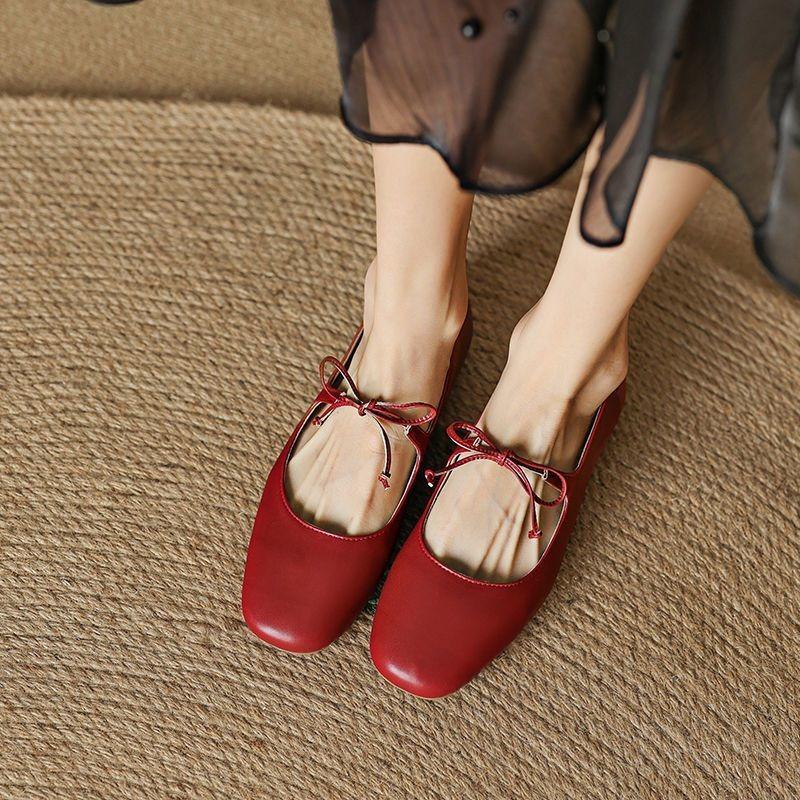 Women Mary Janes Shoes for Casual Low Heels Driving Shoes Classic Ballet Flats Shoes Spring 2025 Office Lady Footwear Topsiders