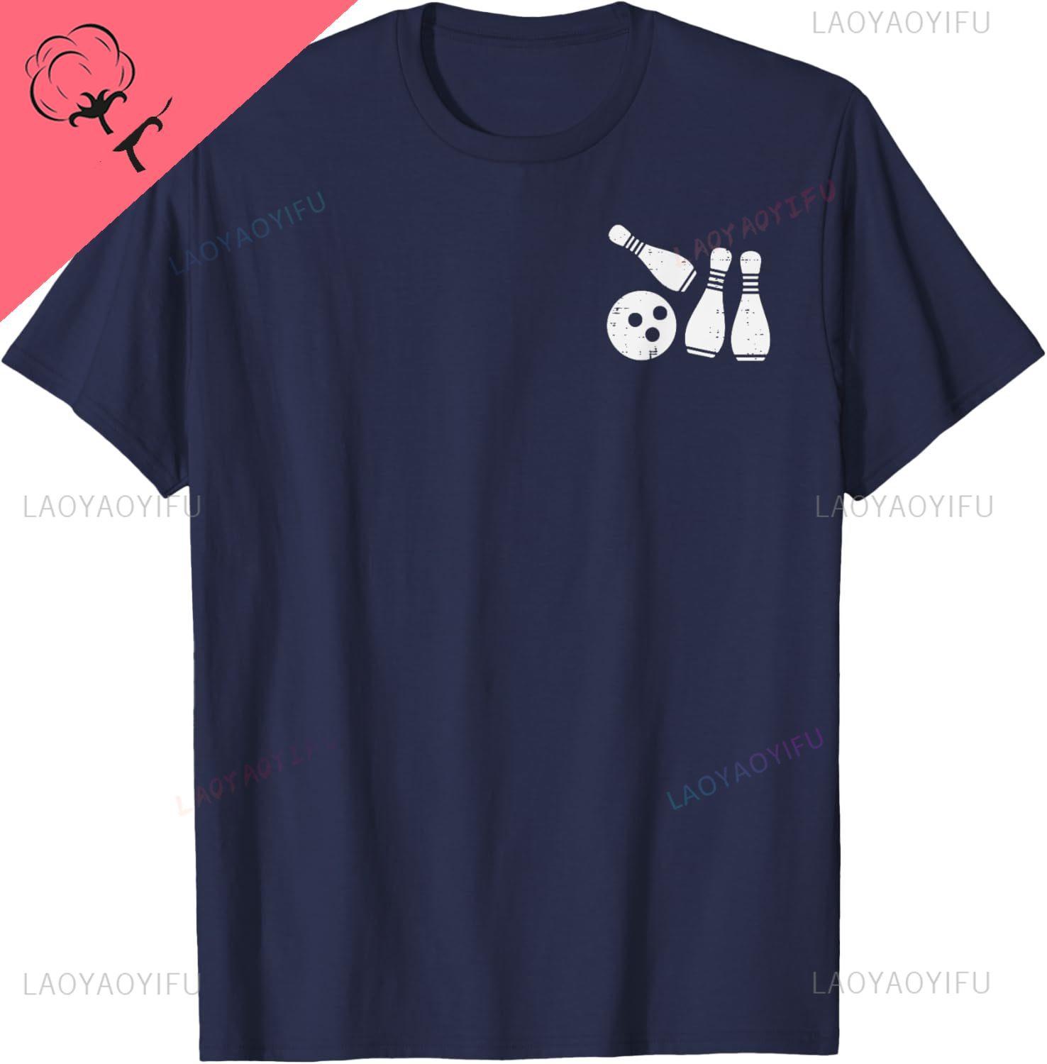 Bowling Pocket Sports Bowler Team Women Unisex Kids Boys Girls TShirt Funny Shirt Harajuku Casual Unisexs T Shirt Camisas Streetwear S