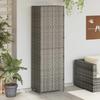 Vidaxl Garden Cabinet, Grey, 59X40X180 Cm, Pe Rattan