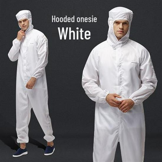 Anti-Dust Full-Body Hooded Coverall with Rock Wool, Anti-Static, Ideal for Food Handling, Spray Painting, and Farming for Men & Women.