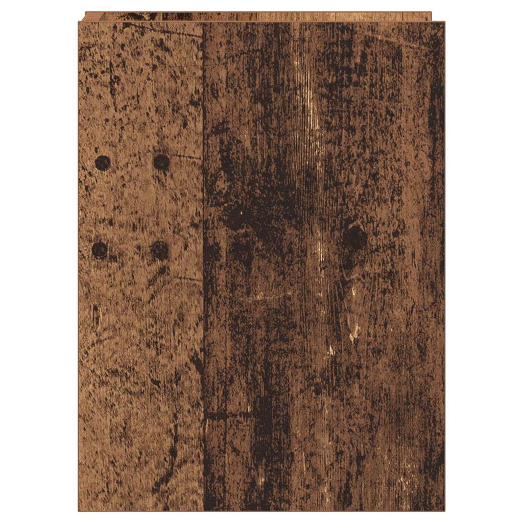 Plant Stand with Shelf Rustic Wood Finish 30 x 30 x 40 cm Engineered Wood