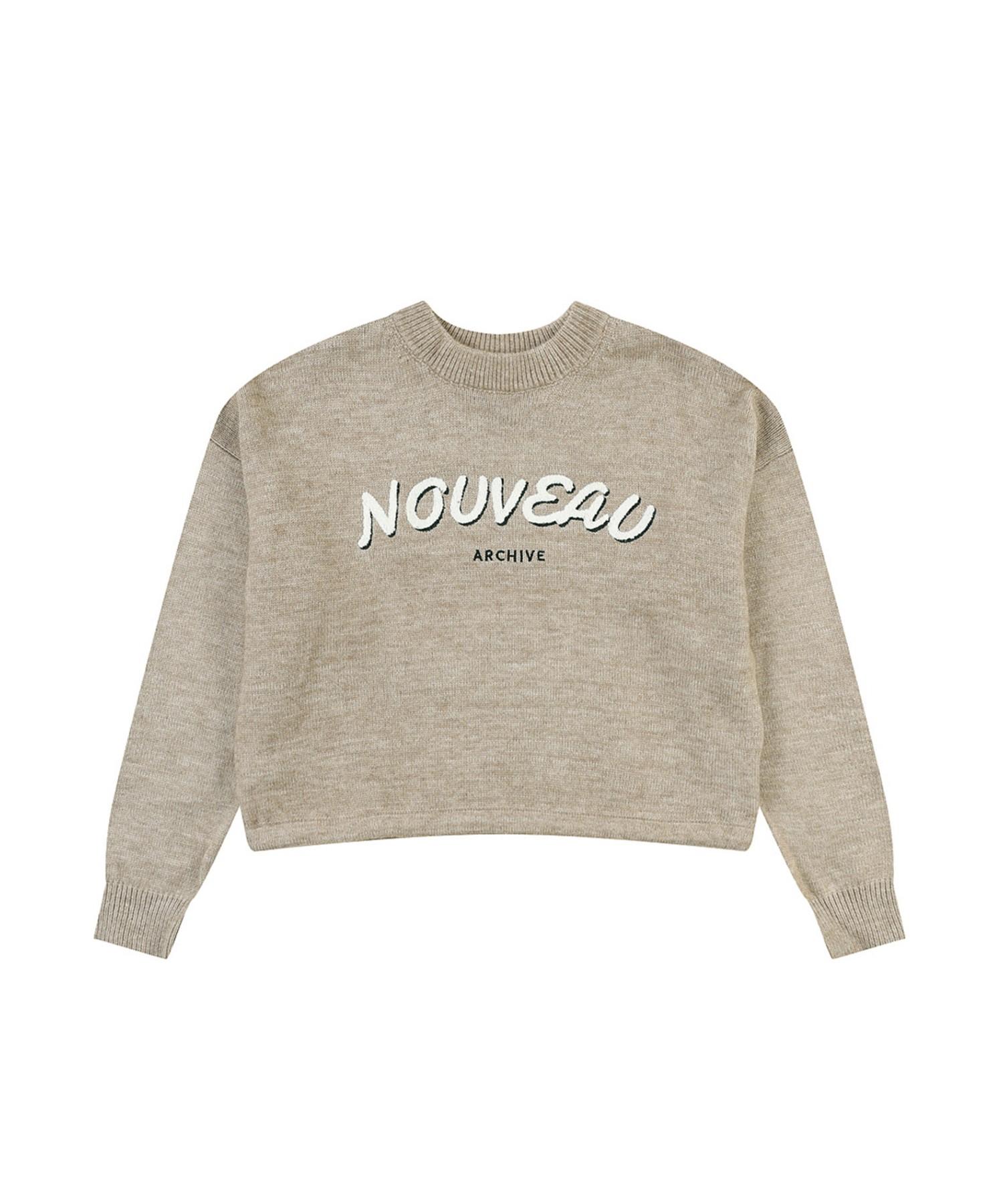 Vanake Lettering Point Knit_Vb3Yktuv01Z Color: Beige (Be)/Free (Free)