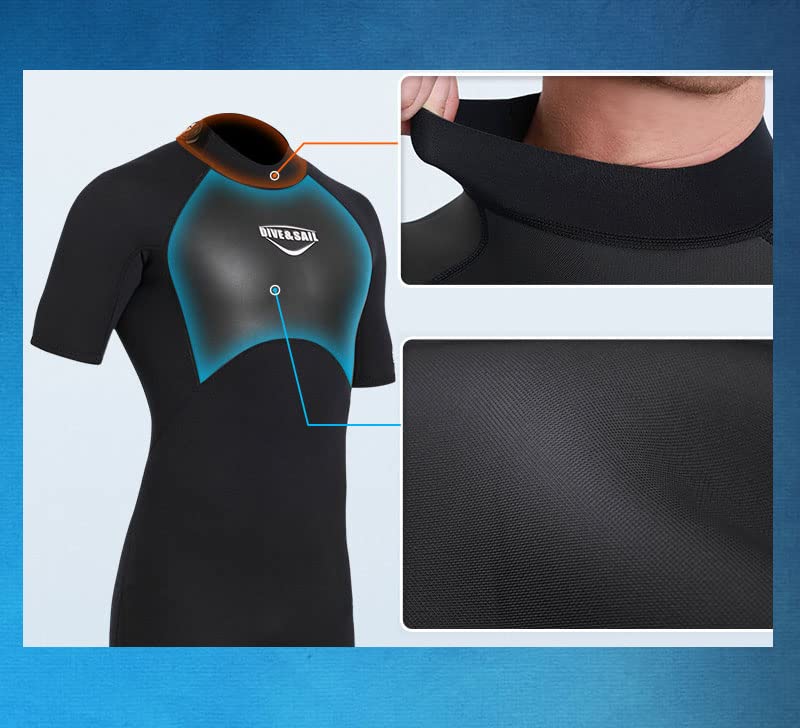 Dive & Sail Women's 2mm Full Wetsuit, Short Sleeves and Pants, Size L [Parallel Import]