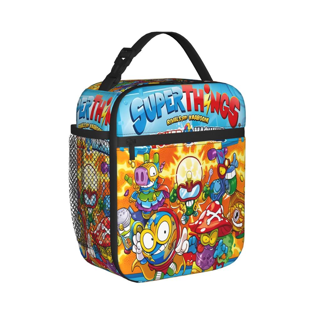 SuperThings Insulated Lunch Bag Thermal Bag Reusable,Lunch Container Super Zings Kindergarten High Capacity Lunch Box Tote