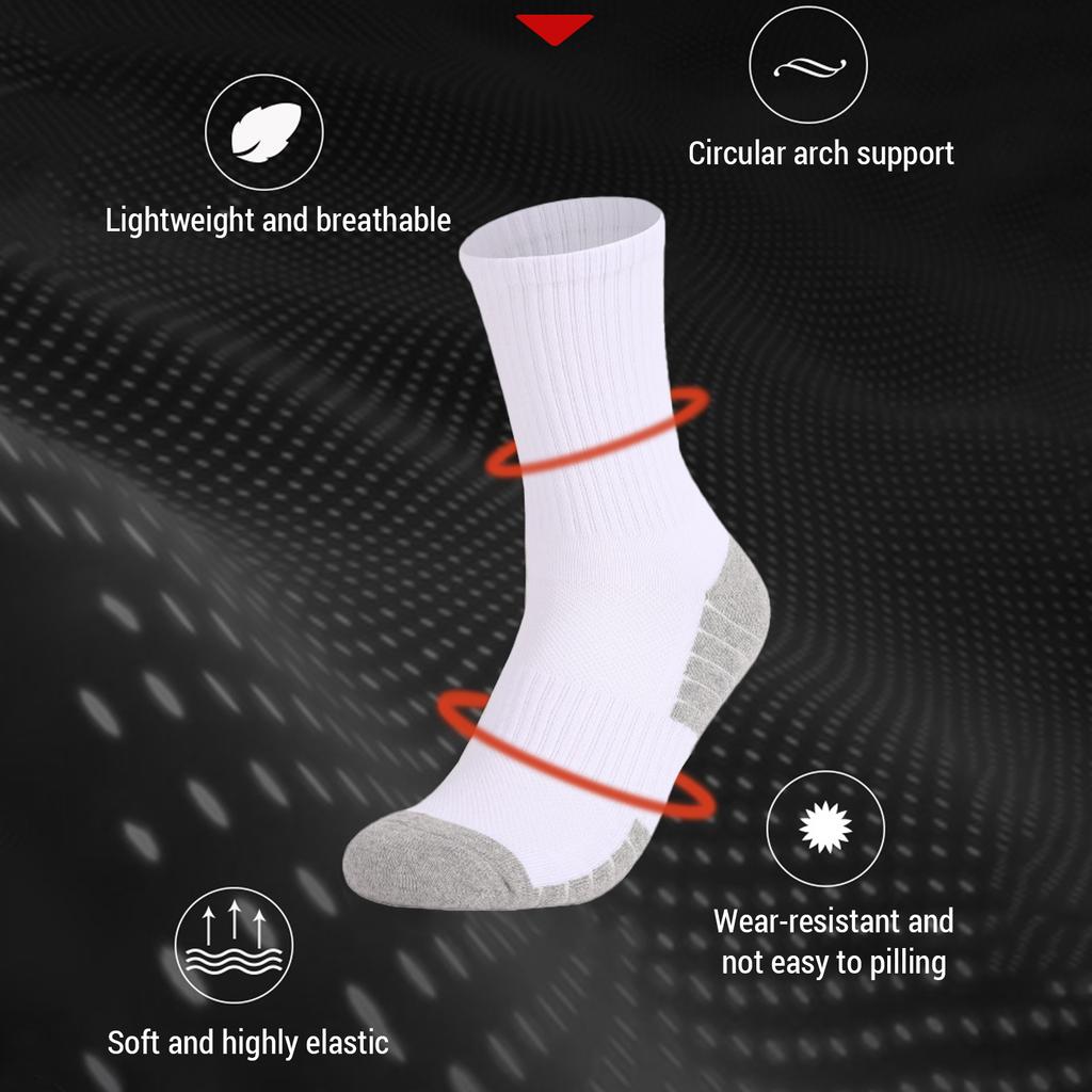 Breathable Comfortable Thicken Crew Socks Outdoor Hiking Trekking Walking Wicking Athletic Socks