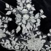 Handgjord Spets Bröllopsvepa Bekväm Slöja Glittrande Elegant Slöja Lätt Vikt för Elegant Brud