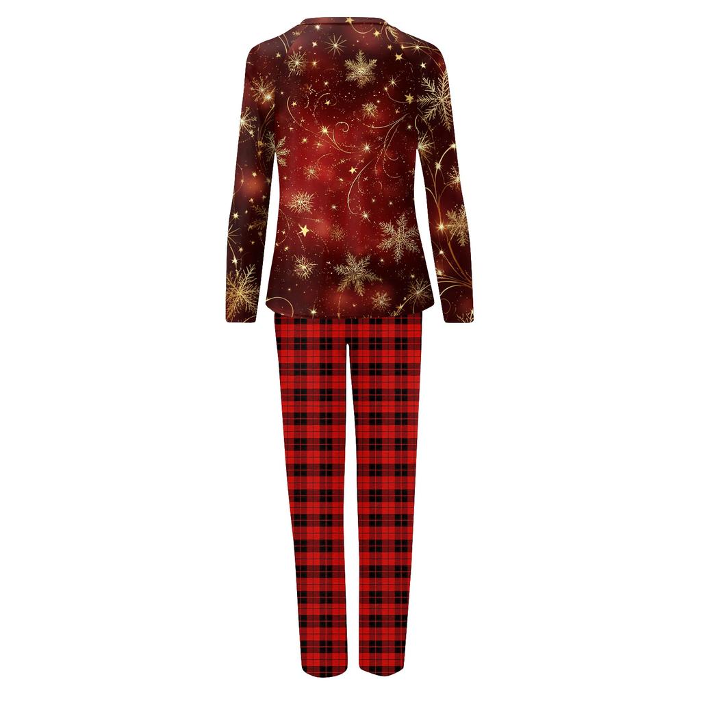 Christmas Prints Family Matching Long Sleeve Tops+Pants Set Family Matching Sets