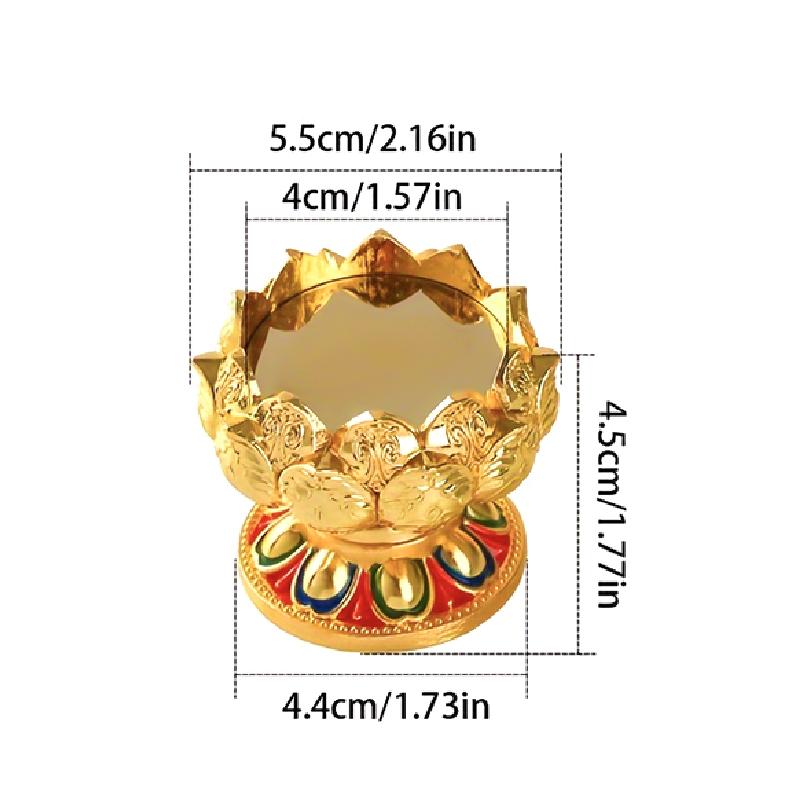 1PC Seven-Star Candlestick Religious Metal Sturdy Construction High-Foot Elegant Golden Traditional Multiple Options Available