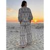 Bohemian Exotic Style Long-sleeved Trousers Suit Women's Ethnic Style Elephant Print Shirt Wide-leg Pants Two-piece Set