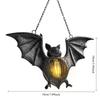 Halloween Bat Pendant Garden Courtyard Decoration Horror Porch Bat Sculpture Bar Party Holiday Gift Halloween Outdoor Decor