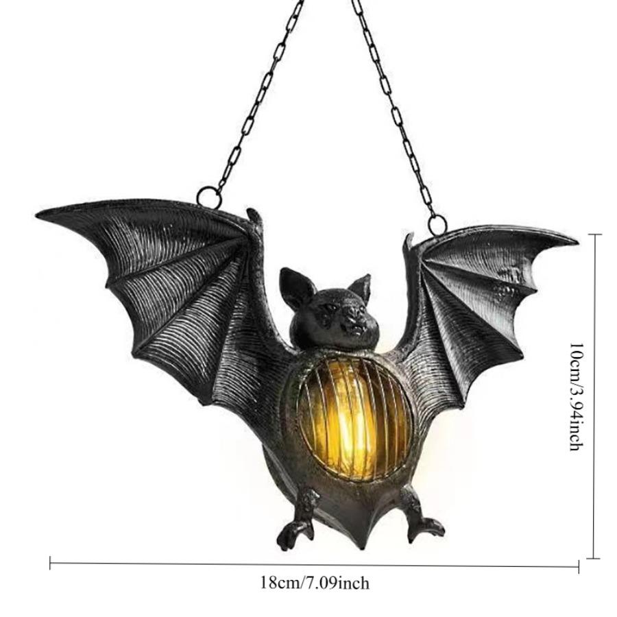Halloween Bat Pendant Garden Courtyard Decoration Horror Porch Bat Sculpture Bar Party Holiday Gift Halloween Outdoor Decor