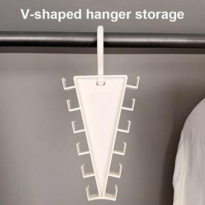 Yousheng Coat Hanger 360 Rotatable V Shaped Structure Rack with 12-Hook Large Capacity Space-Saving Vertical Hook for Clothes Scarves Belts