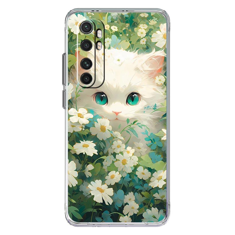 Phone Case For Xiaomi Poco X6 X5 NFC X3 F6 F5 Pro F4 F3 M3 14 13T 12T 12 13 Lite 11 Mi 5G Clear Cover Cute Detection cat