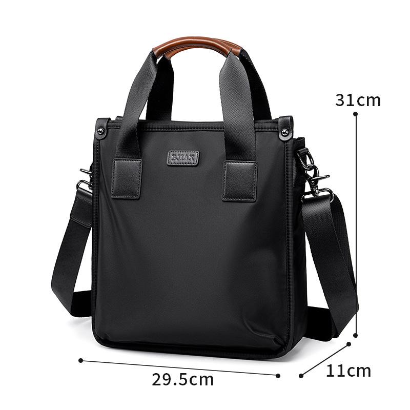 Computer Handbag Men S Bag Briefcase Men S Bag, Waterproof Oxford Cloth Shoulder Messenger Bag чёрный