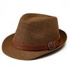 Straw Hat Men's Fashion Sunshade Top Hat Women's British Retro Jazz Hat Gentleman's Hat Sun-proof Straw Hat