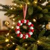 Holiday Decorative Accessories Christmas Tree Bell Pendant with Lanyard, Ring Hanging Decoration for Ornament Home Decor, Metal Multicolored