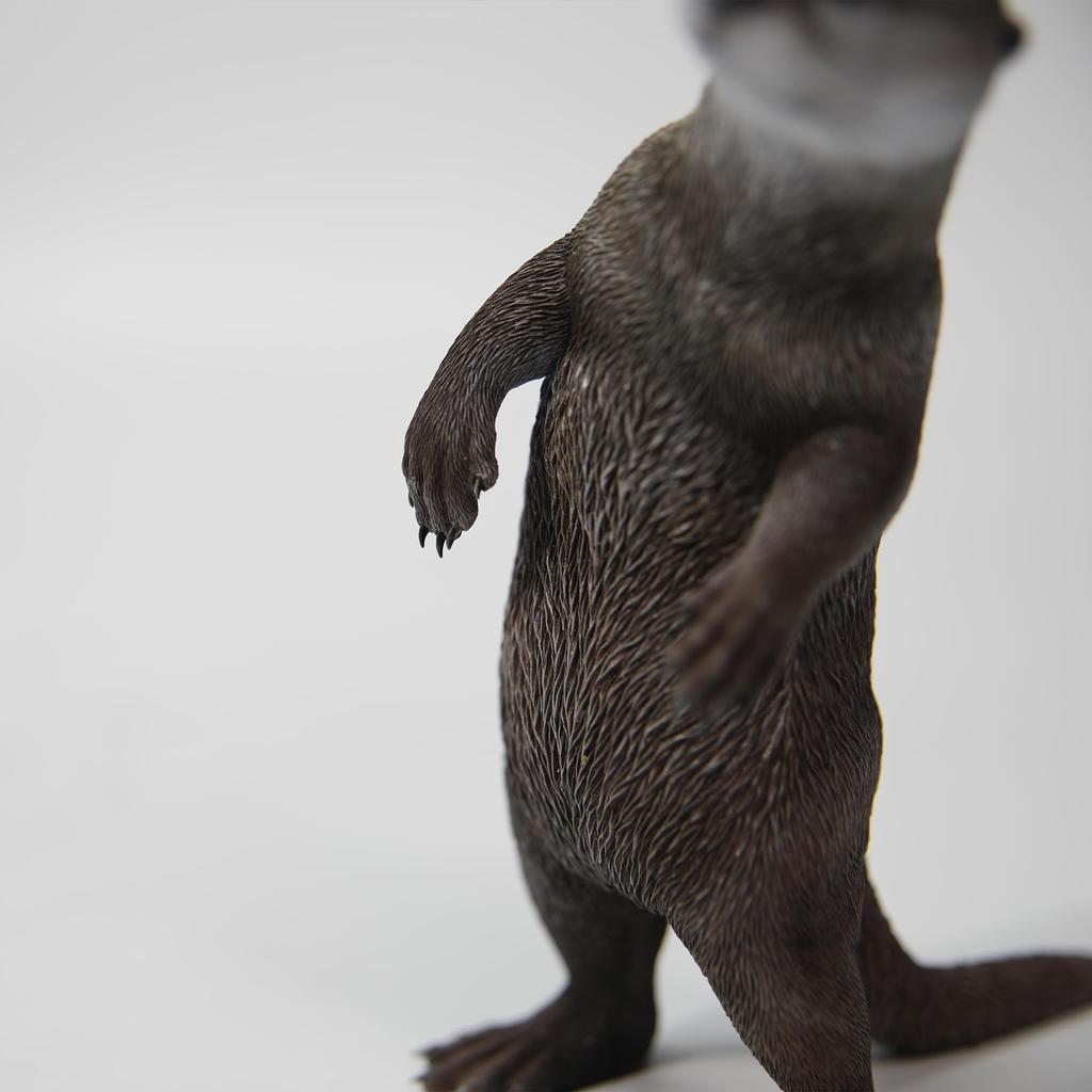 JXK Otter Otter Figure Statue Miniature Fox Resin Model Desk Accessory Decoration Birthday Gift Painted Finished Product