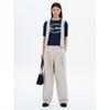 Double-Pleat Volume Pants Beige