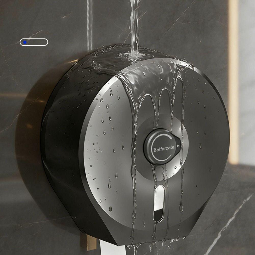 Wall Mounted Large Roll Paper Holder No Punching Toilet Paper Dispenser Hotel Room