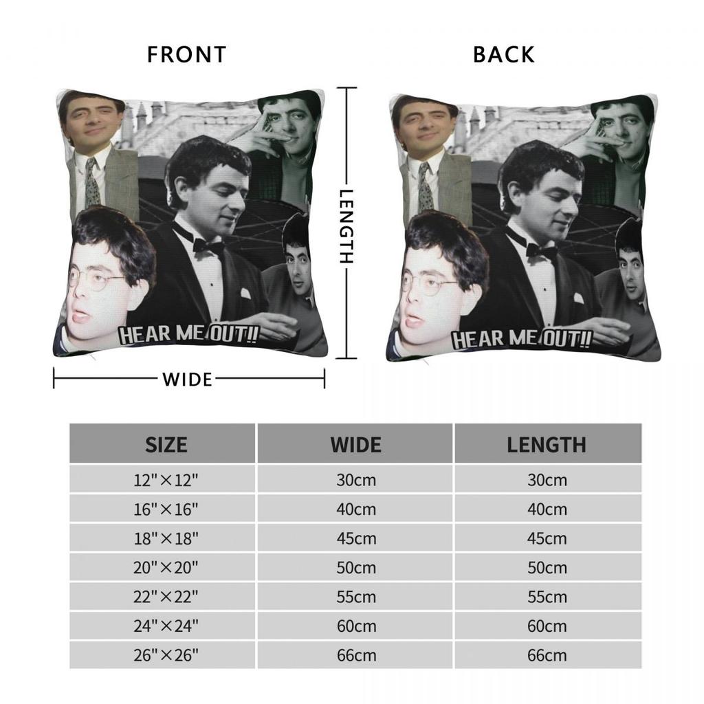 Cartoon Mr. Bean Rowan Atkinson Comedian Pillow Cover Cushion Cover Soft Pillow Case Pillowcases For Wedding Party Home Decor
