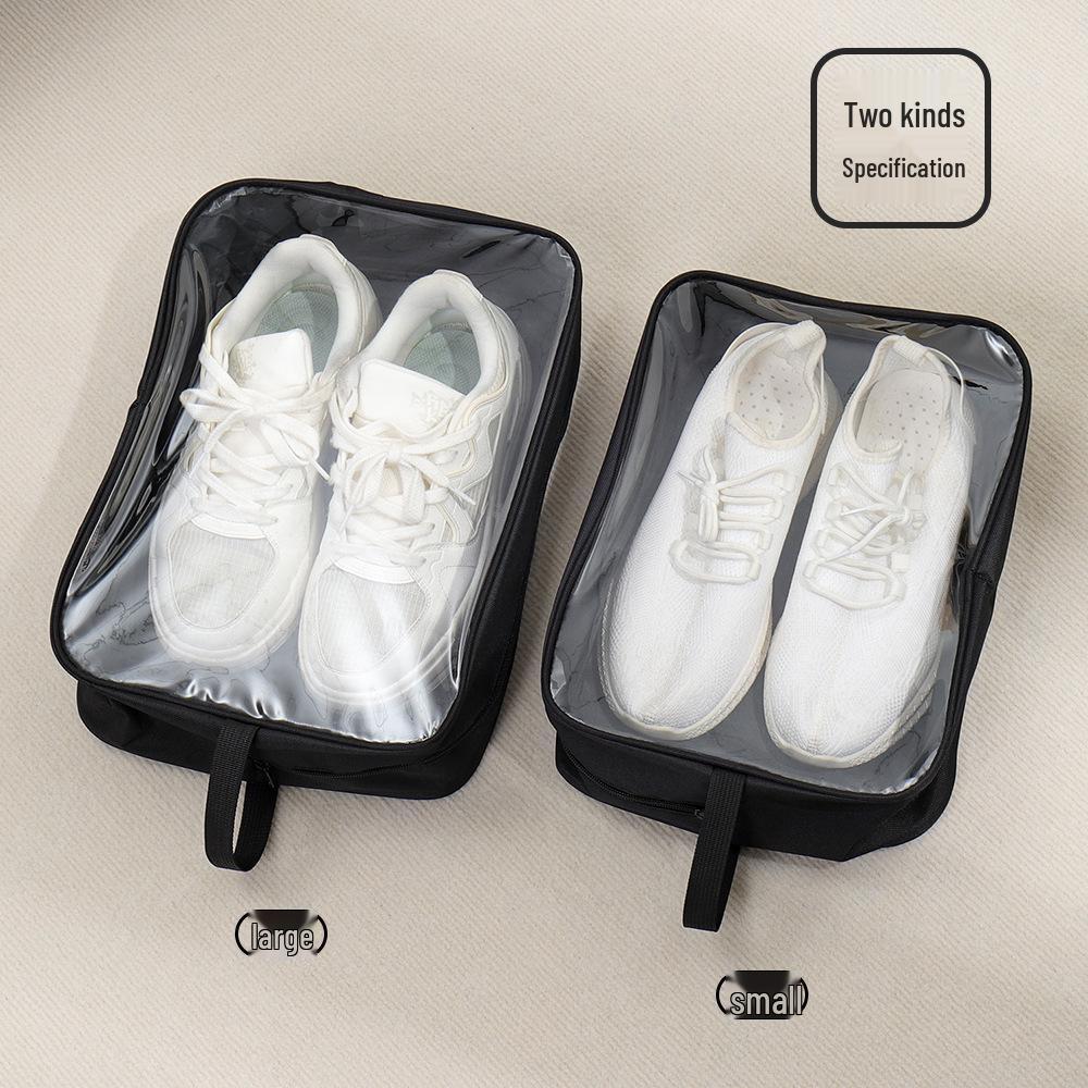 Dual-Layer Transparent Shoe Storage Bag with Zipper - Dustproof and Multipurpose Travel Shoe Cover