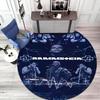 Famous German Rock Heavy Metal Band Rammstein Tile Lindemann Circular Carpet Decoration Anti Slip Home Table and Chair Mat Aisle Door Mat Carpet D15