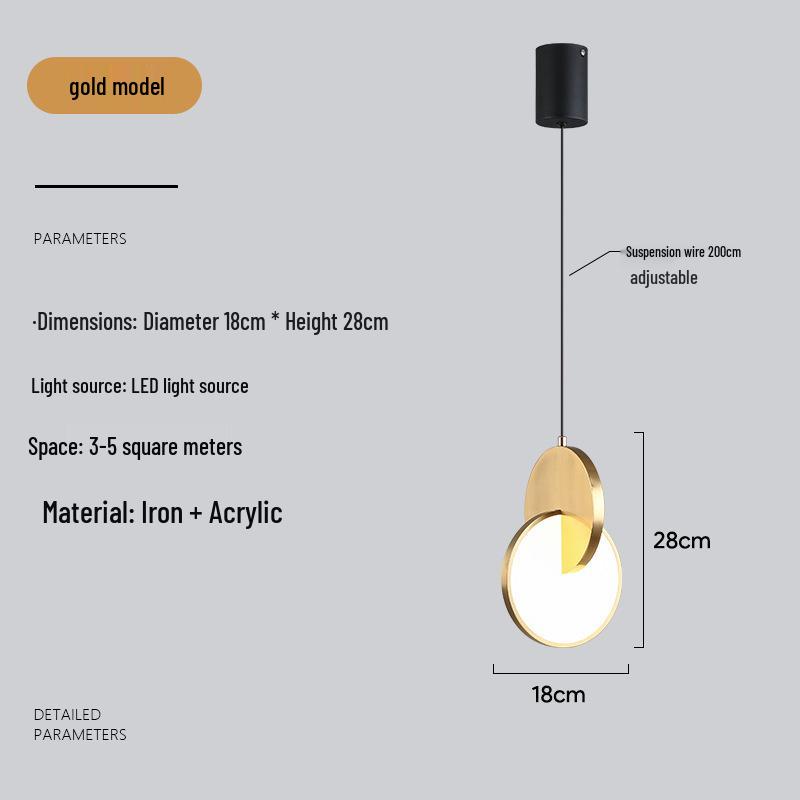 Nordic Pendant Light - Modern Bedside, Coffee Shop, Study & Mirror Lighting