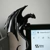 Cool Lying Dragon Figurine Monitor Decor Ornament, Unique Gaming Desktop Accessory for Esports Setup
