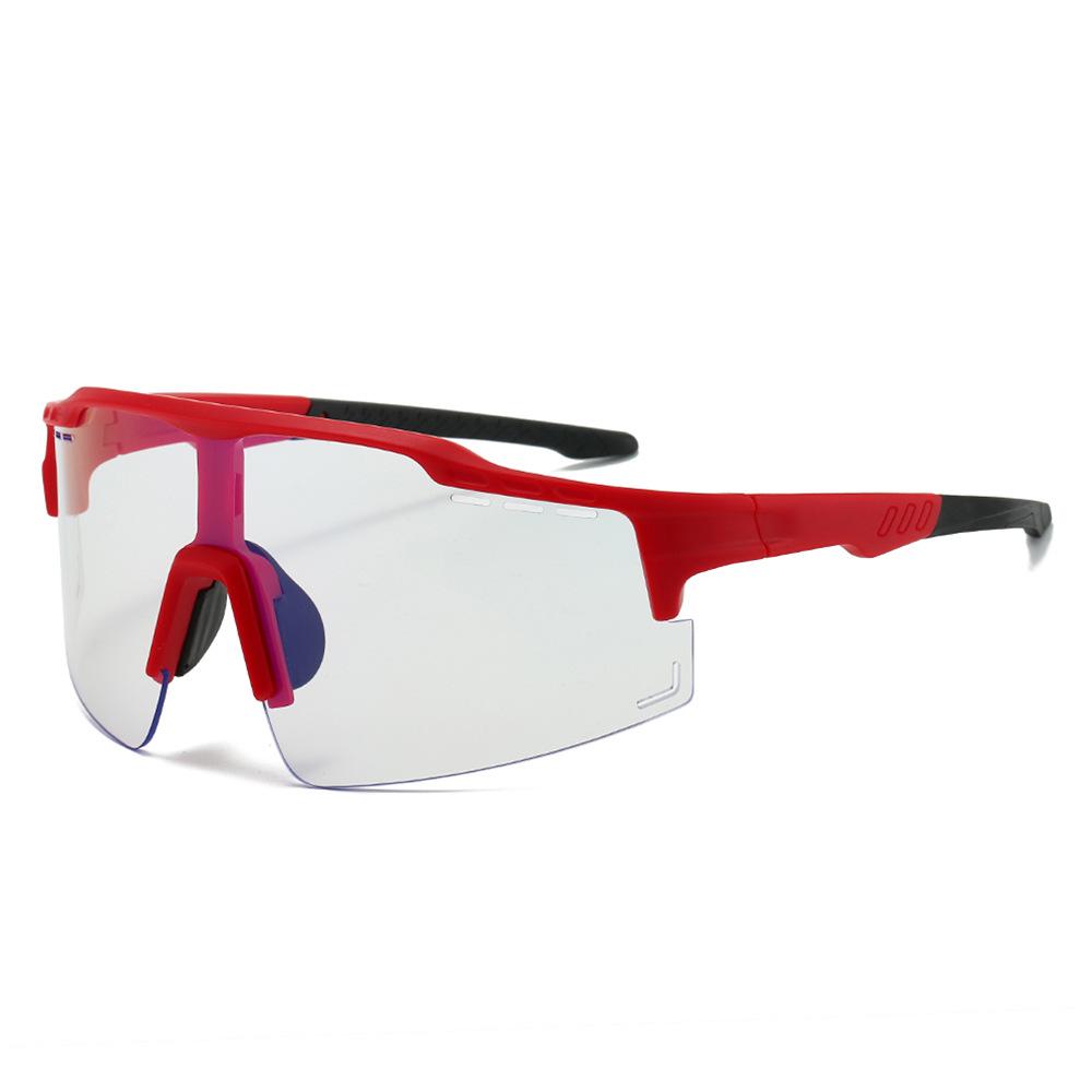 HD PC Blue Light Blocking Photochromic Sunglasses for Men Women Stylish Sports Riding Goggles UV Protection