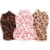 Leopard Dog Dress Coat Winter Fleece Pullover Sweatshirt Pet Clothes Sleeveless Vest Hoodies Puppy Skirt For Small Dogs Chiwawa 5