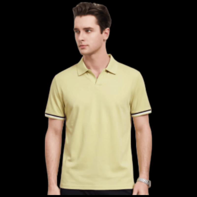 Luotz Men's Breathable Cool-Touch Short-Sleeve Polo Shirt