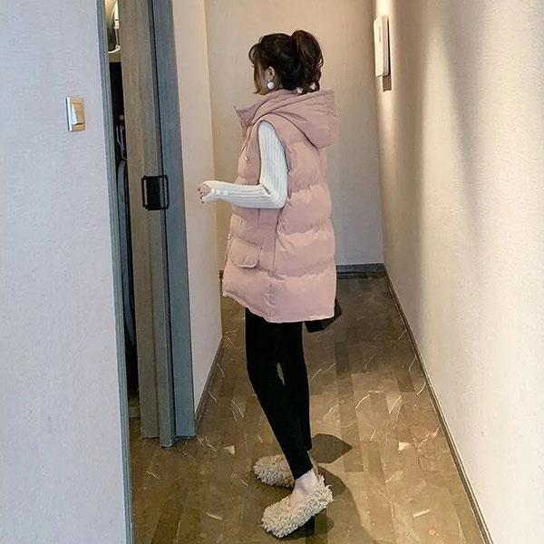Herbst und Winter Mode Baumwolle Weste Damen Langen Gepolsterten Mantel Lose Mantel Weste Weste Jacke Outwear